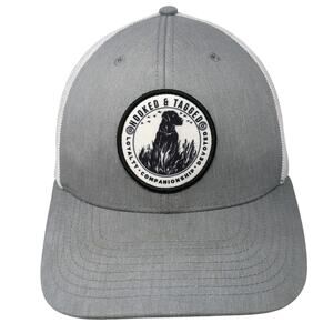 Hooked & Tagged Snapback Trucker Hat Gray One Size Adjustable Mesh Back